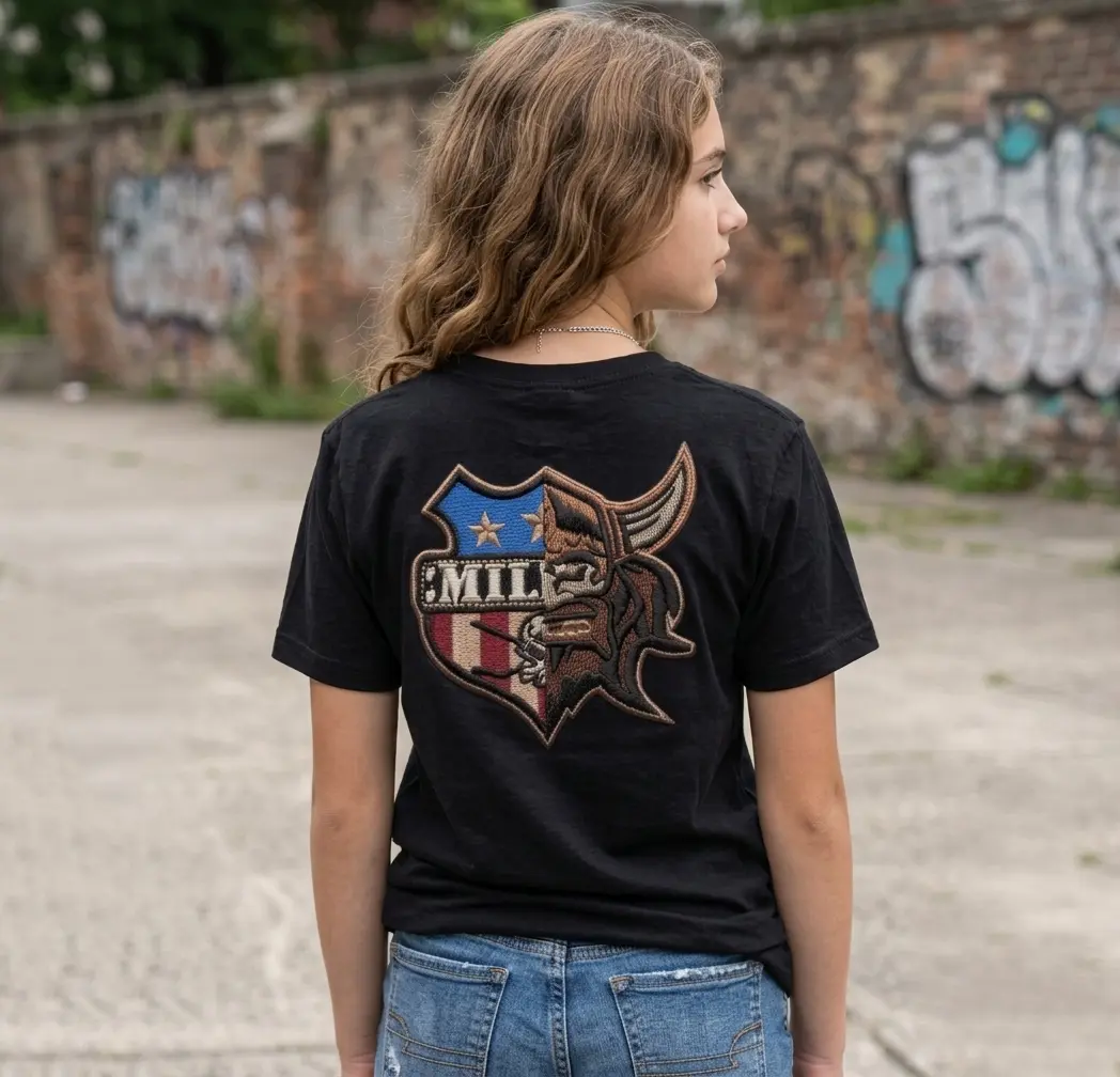 Cavalry digitized on tshirt logo